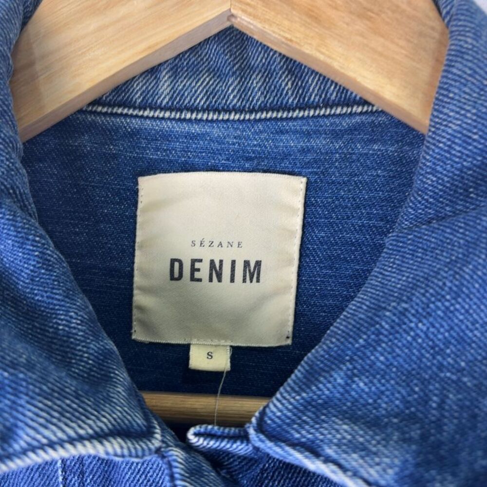 Sezane Blue Denim Jean Jacket - Picture 4 of 6